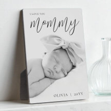 モダンブラックスクリプトのカスタム I Love You Mommy 写真