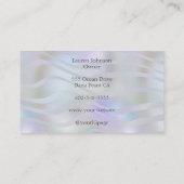 モダンブラックスクリプトフォトメイクアップ 名刺 (裏面)