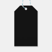 モダンブラックスクリプト 卒業パーティーのお礼 ギフトタグ (裏面)