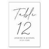 モダンブラックスクリプ結婚ト テーブルナンバー (正面)