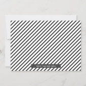 モダンブラックタキシード stag バチェラーパーティー招待状 招待状 (裏面)