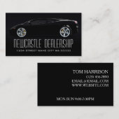 モダンブラックディーラー自動販売 名刺 (正面/裏面)
