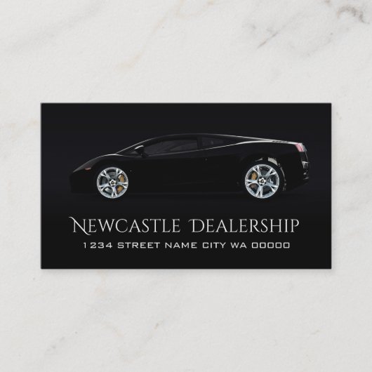 モダンブラックディーラー自動販売 名刺 (正面)