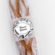 モダンブラックドードルズベーカリー縁どキッチンクッキー