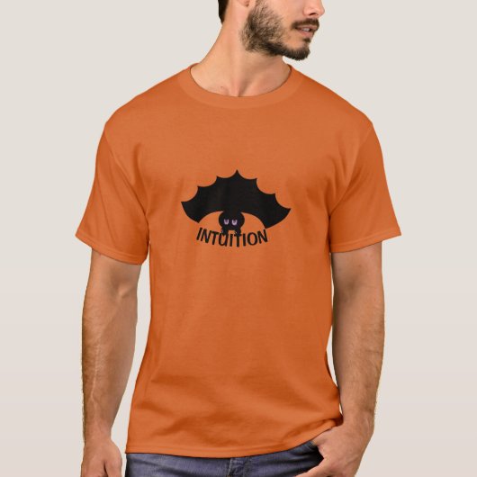 モダンブラックバットと書道Tシャツ Tシャツ (正面)