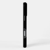 モダンブラックパープルスクリプトモノグラム iPhoneケース (右側面)