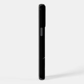 モダンブラックパープルスクリプトモノグラム iPhoneケース (右側面)