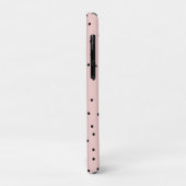モダンブラックピンクの水彩ドット Case-Mate iPhoneケース (裏面/左)