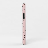 モダンブラックピンクの水彩ドット Case-Mate iPhoneケース (裏面/右)