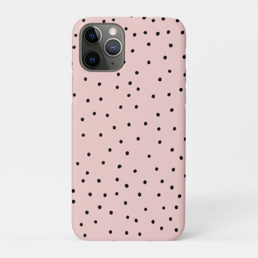 モダンブラックピンクの水彩ドット Case-Mate iPhoneケース (裏)