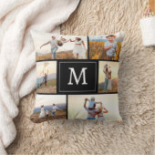 モダンブラックフォト クッション (ブランケット)