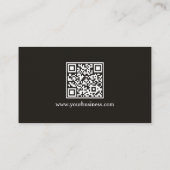 モダンブラックプロフェッショナルカスタムQRコード汎用 名刺 (裏面)