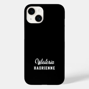 モダンブラックホワイトスポーツモノグラム名 Case-Mate iPhone 14ケース