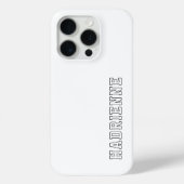 モダンブラックホワイトモノグラムアウトライン名 Case-Mate iPhoneケース (裏面)