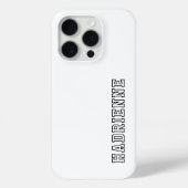 モダンブラックホワイトモノグラムアウトライン名 Case-Mate iPhoneケース (裏面)
