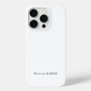 モダンブラックホワイトモノグラムネーム iPhone 15 PROケース