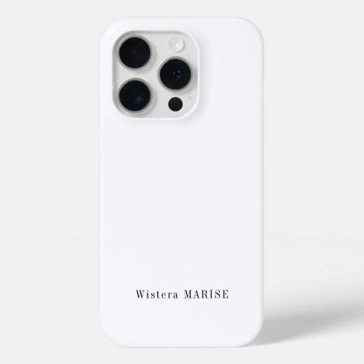 モダンブラックホワイトモノグラムネーム Case-Mate iPhoneケース (裏面)