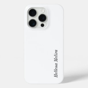 モダンブラックホワイトモノグラムネーム iPhone 15 PROケース