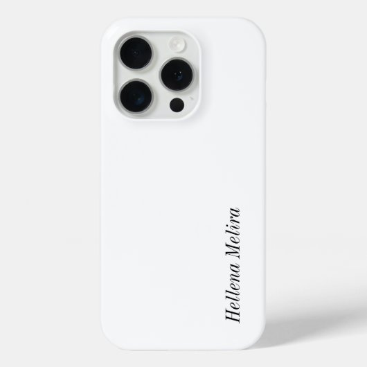 モダンブラックホワイトモノグラムネーム Case-Mate iPhoneケース (裏面)