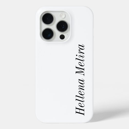 モダンブラックホワイトモノグラムネーム Case-Mate iPhoneケース (裏面)