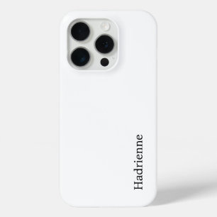 モダンブラックホワイトモノグラムネーム iPhone 15 PROケース