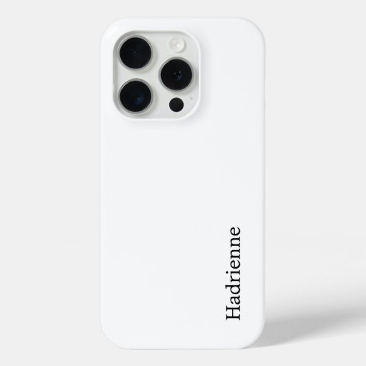 モダンブラックホワイトモノグラムネーム Case-Mate iPhoneケース (裏面)