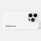 モダンブラックホワイトモノグラムネーム Case-Mate iPhoneケース (裏面 (横))