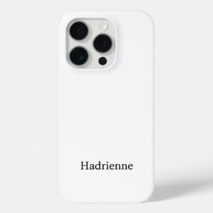 モダンブラックホワイトモノグラムネーム iPhone 15 PROケース