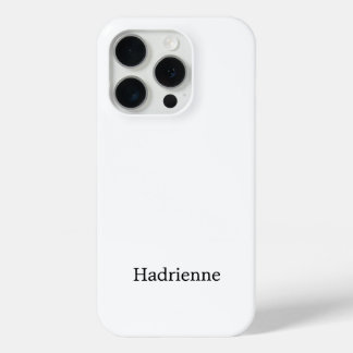 モダンブラックホワイトモノグラムネーム iPhone 15 PROケース