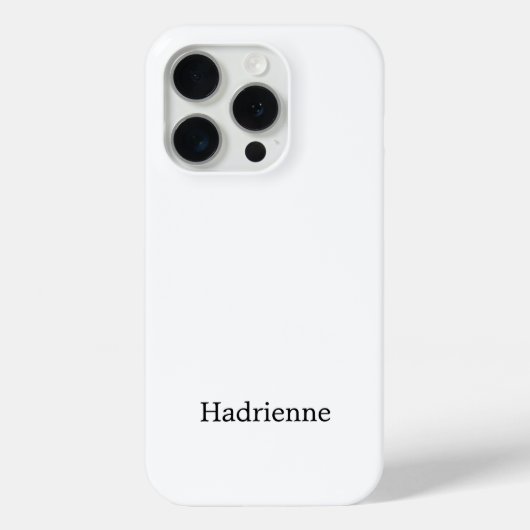 モダンブラックホワイトモノグラムネーム Case-Mate iPhoneケース (裏面)