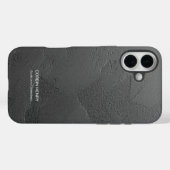 モダンブラックマットテクスチャー名入れ Case-Mate iPhoneケース (裏面 (横))