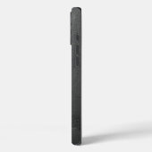 モダンブラックマットテクスチャー名入れ Case-Mate iPhoneケース (裏面 / 左)
