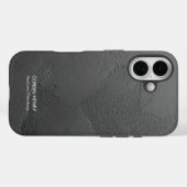 モダンブラックマットテクスチャー名入れ Case-Mate iPhoneケース (裏面 (横))