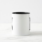 モダンブラックモノグラム N カスタム コーヒー マグカップ (中央)