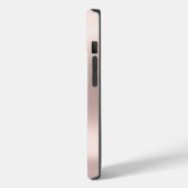 モダンブラックラメ ローズゴールド モノグラム Case-Mate iPhoneケース (裏面 / 左)