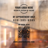 モダンブラックロゴQRコード 予約のみ ウィンドウサイン (シート2)