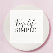 モダンブラック保ライフシンプル引用文 スタンダードカクテルナプキン