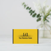 モダンブラック&イエローミニマリズム 名刺 (スタンド正面)