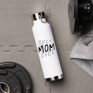 モダンブラック&グレーのグランジで最高のママ ウォーターボトル