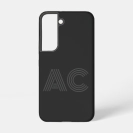 モダンブラック＋グレーモノグラム SAMSUNG GALAXY S22ケース