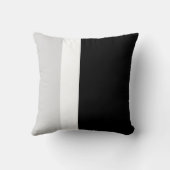 モダンブラック、グレー、ホワイトのミニマルストライプリスト クッション (裏面)