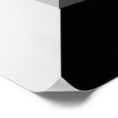 モダンブラック、グレー＆ホワイト幾何学抽象アート ポスター (角)