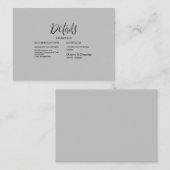モダンブラック&グ結婚レイ詳細 エンクロージャーカード (正面/裏面)