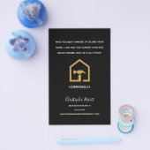 モダンブラック&ゴールデン建築建物 チラシ (シングル)