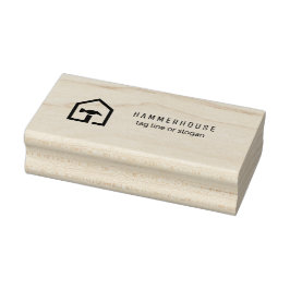 モダンブラック&ゴールド建築ビル ラバースタンプ