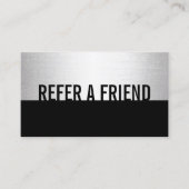 モダンブラック&シルバー美しいサロン紹介 紹介カード (正面)