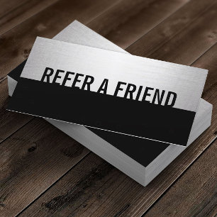 モダンブラック&シルバー美しいサロン紹介 紹介カード