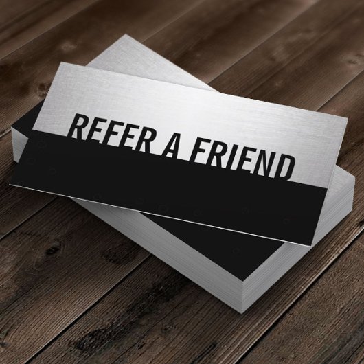 モダンブラック&シルバー美しいサロン紹介 紹介カード