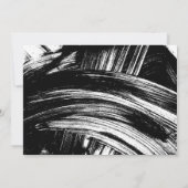 モダンブラック+ブラシスクリプト写真卒業パーティー 招待状 (裏面)