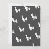 モダンブラック&ホワイトアステカラマ誕生日 招待状 (裏面)